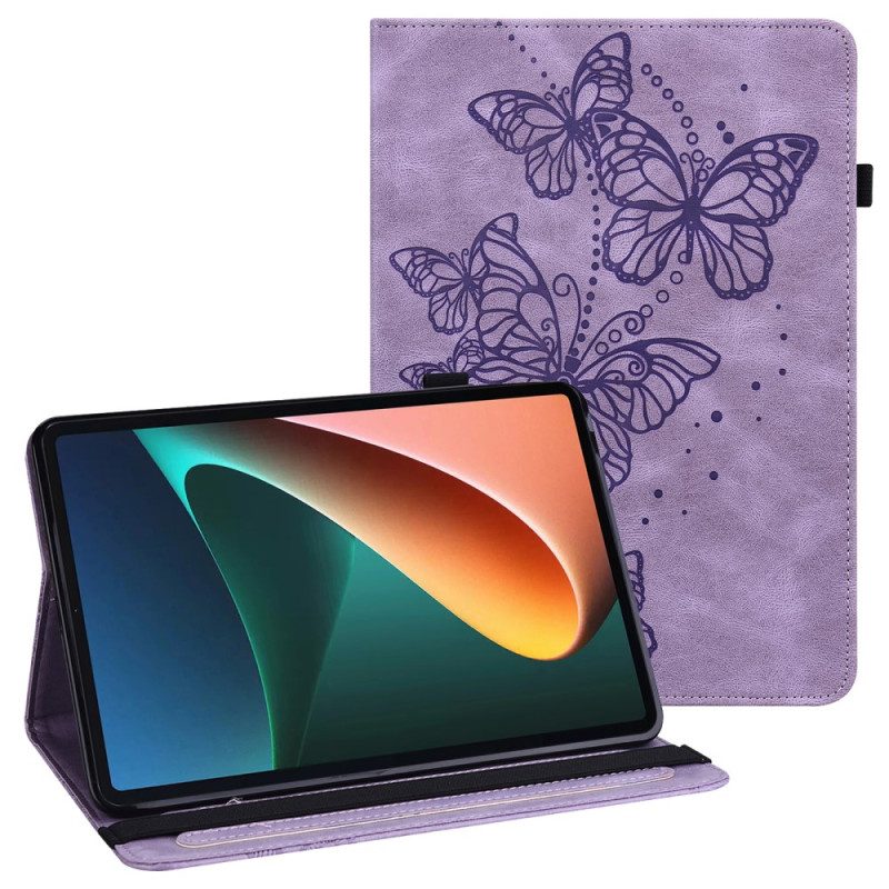 Cover voor Xiaomi Pad 5 Multifunctioneel Vlinderpatroon