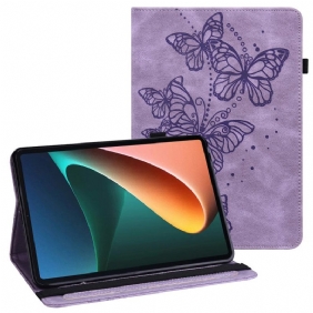 Cover voor Xiaomi Pad 5 Multifunctioneel Vlinderpatroon