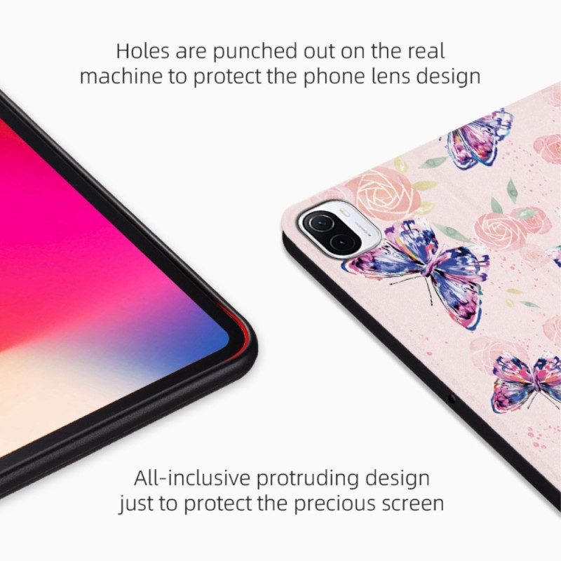 Folio-hoesje voor Xiaomi Pad 5 Enkele Vlinders