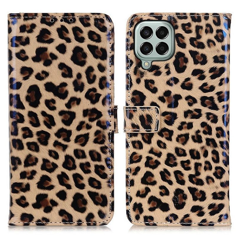 Flip Case voor Samsung Galaxy M33 5G Klein Luipaardeffect