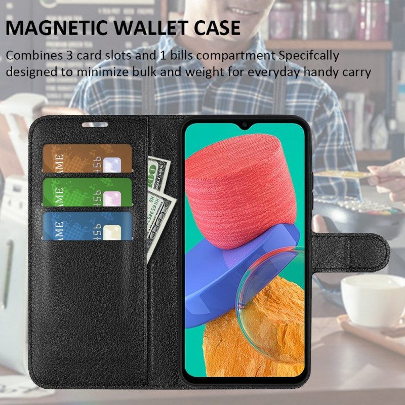 Flip Case voor Samsung Galaxy M33 5G Lychee Lederen Stijl