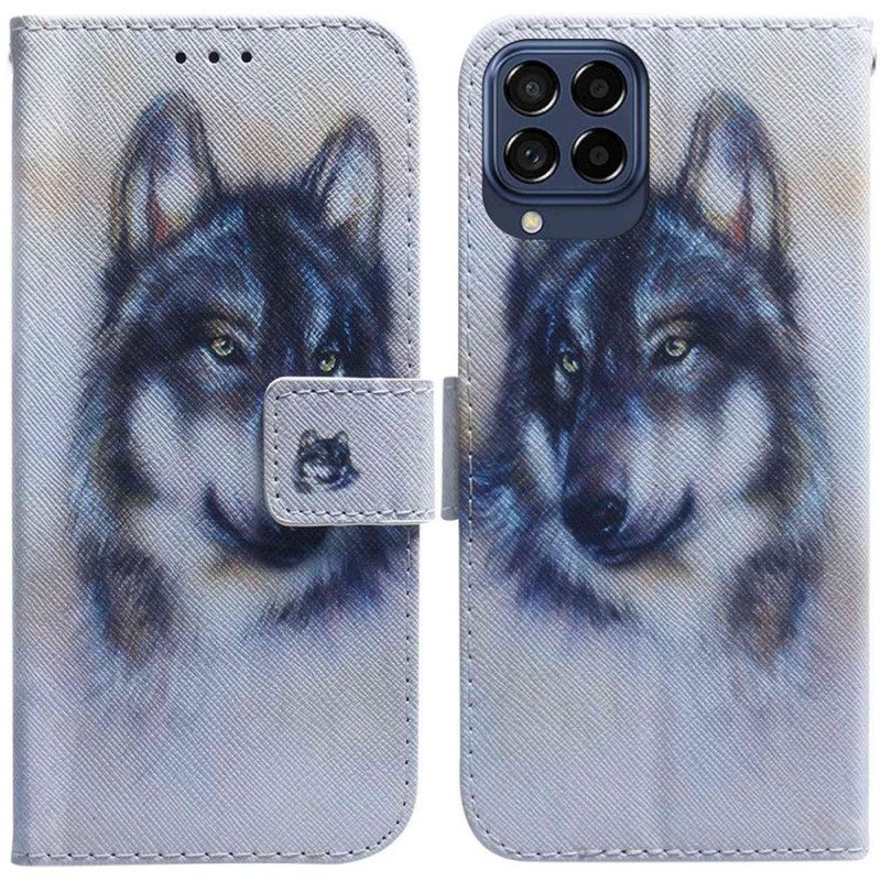 Folio-hoesje voor Samsung Galaxy M33 5G Aquarel Hond