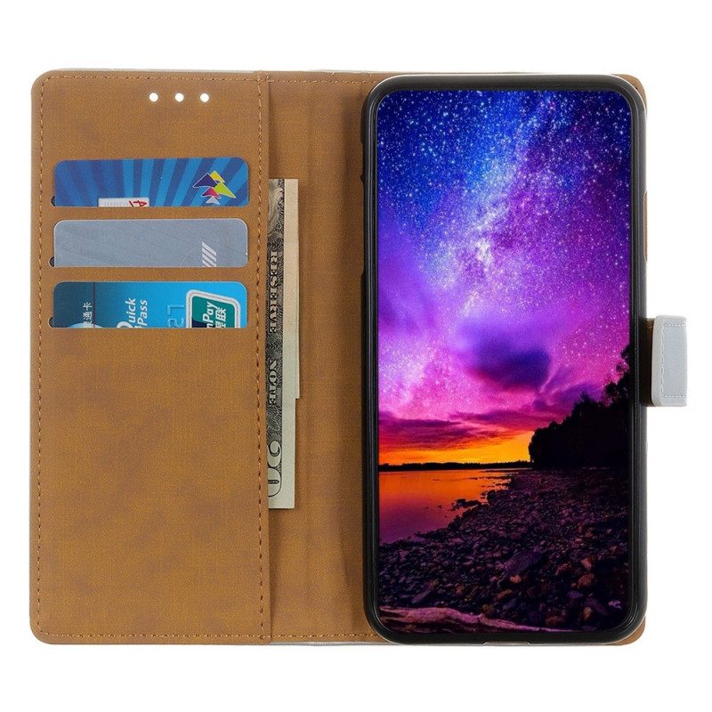 Folio-hoesje voor Samsung Galaxy M33 5G Eenvoudige Lederen Stijl