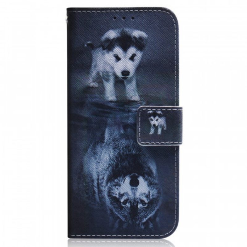 Folio-hoesje voor Samsung Galaxy M33 5G Puppy-droom