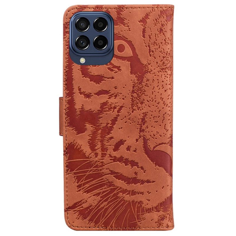 Leren Hoesje voor Samsung Galaxy M33 5G Tijger Print