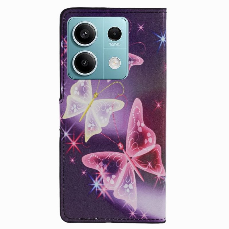 Bescherming Hoesje Xiaomi Redmi Note 13 5g Fonkelende Vlinders