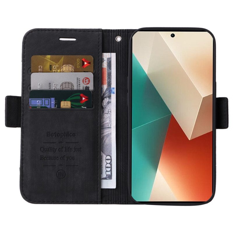 Flip Case Leren Xiaomi Redmi Note 13 5g Leerstijl Betopnice