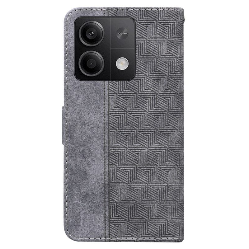 Folio-hoesje Xiaomi Redmi Note 13 5g Geweven Patroon Met Bandjes