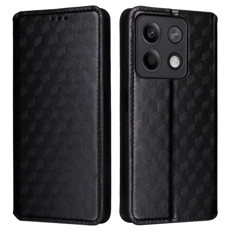 Folio-hoesje Xiaomi Redmi Note 13 5g Telefoonhoesje 3d-kubussen