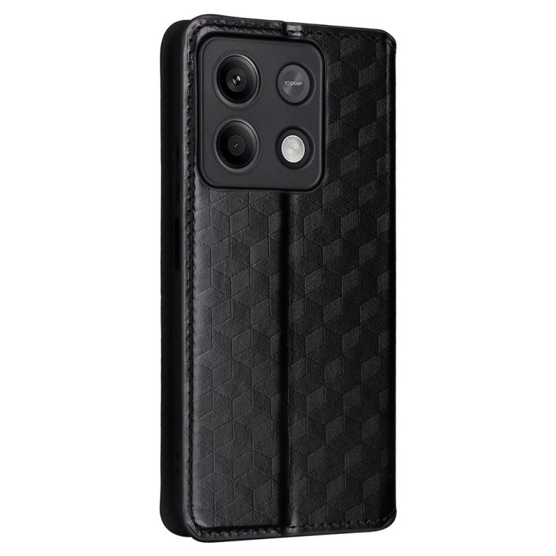 Folio-hoesje Xiaomi Redmi Note 13 5g Telefoonhoesje 3d-kubussen