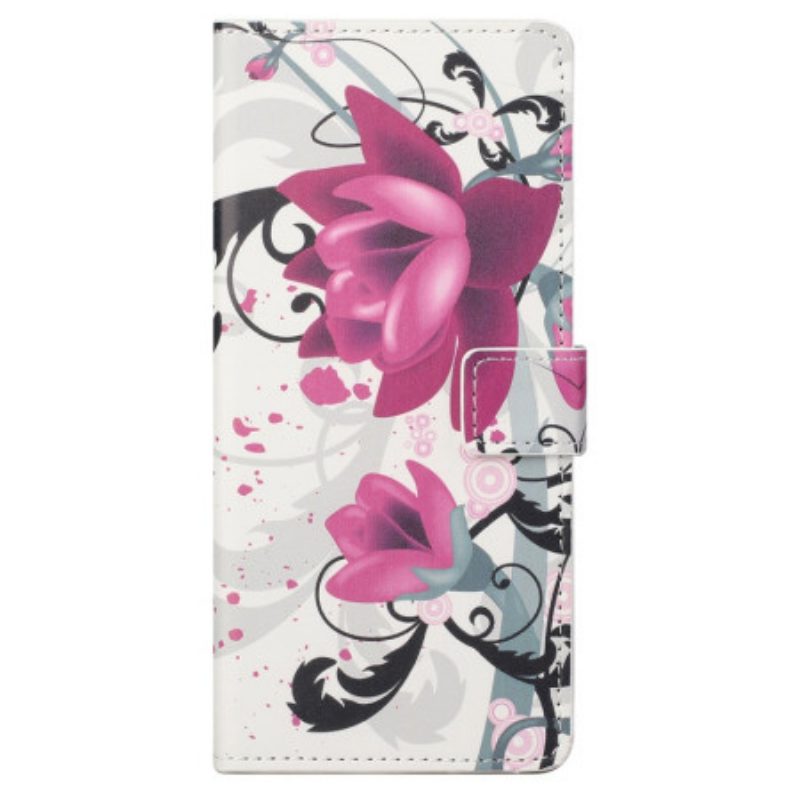 Folio-hoesje Xiaomi Redmi Note 13 5g Telefoonhoesje Lotus