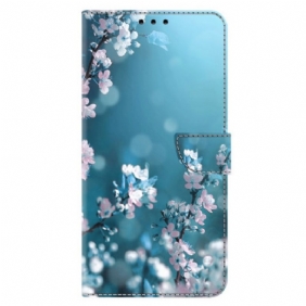 Folio-hoesje Xiaomi Redmi Note 13 5g Telefoonhoesje Pruimenbloesems