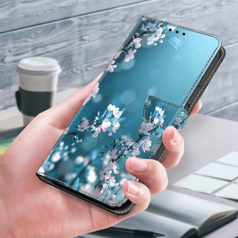 Folio-hoesje Xiaomi Redmi Note 13 5g Telefoonhoesje Pruimenbloesems