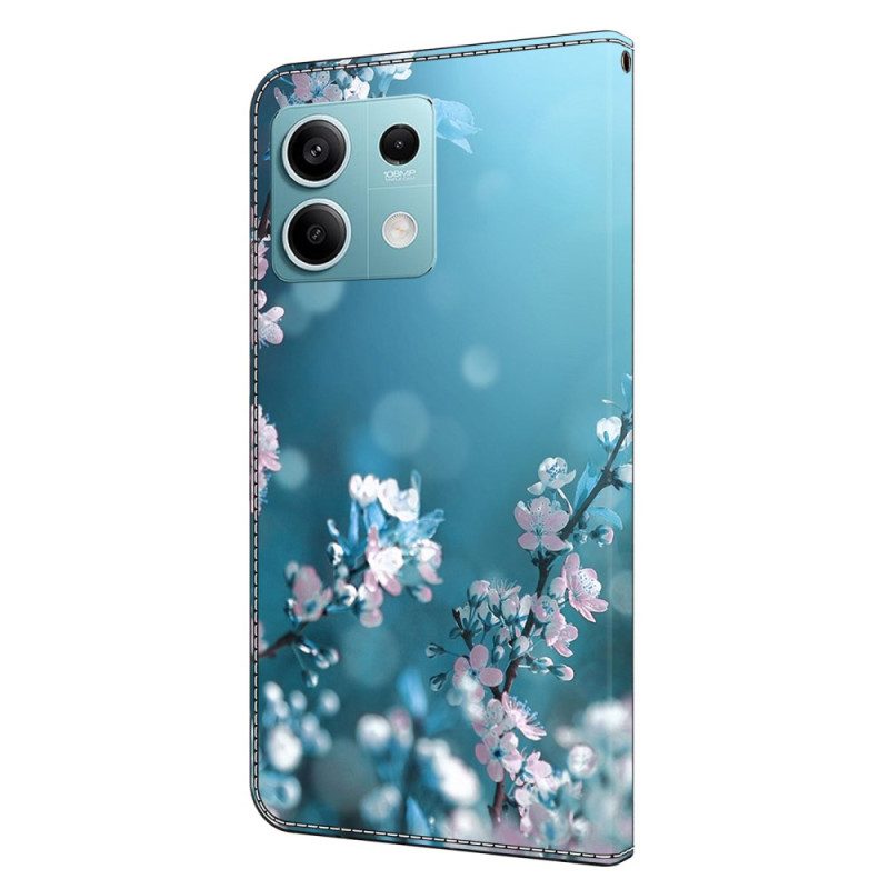 Folio-hoesje Xiaomi Redmi Note 13 5g Telefoonhoesje Pruimenbloesems