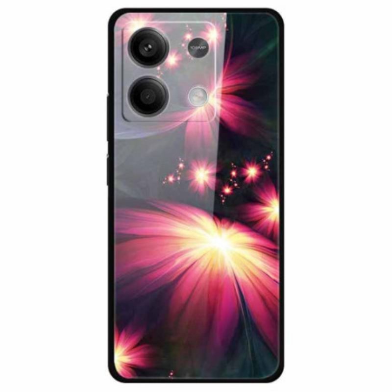 Hoesje Xiaomi Redmi Note 13 5g Bloemen Van Gehard Glas Bescherming Hoesje