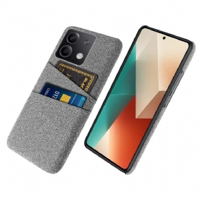 Hoesje Xiaomi Redmi Note 13 5g Dubbele Kaarthouder Van Stof