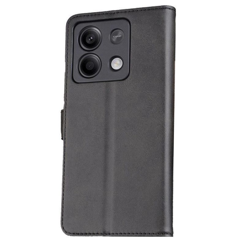 Leren Hoesje Xiaomi Redmi Note 13 5g Azns Ledereffect Bescherming Hoesje