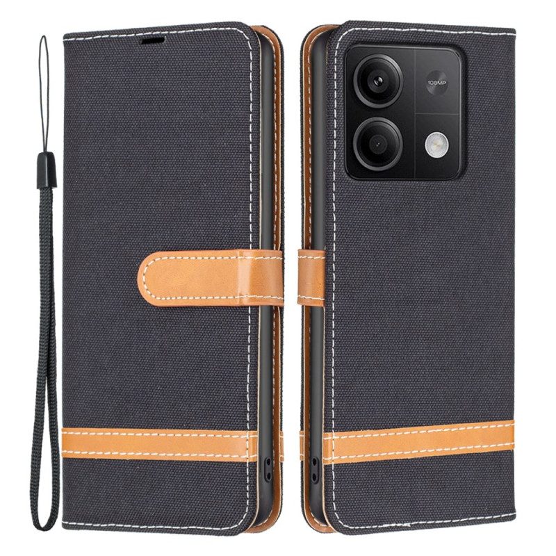 Leren Hoesje Xiaomi Redmi Note 13 5g Bandstof