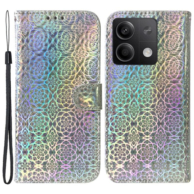 Leren Hoesje Xiaomi Redmi Note 13 5g Disco Met Bandjes Bescherming Hoesje