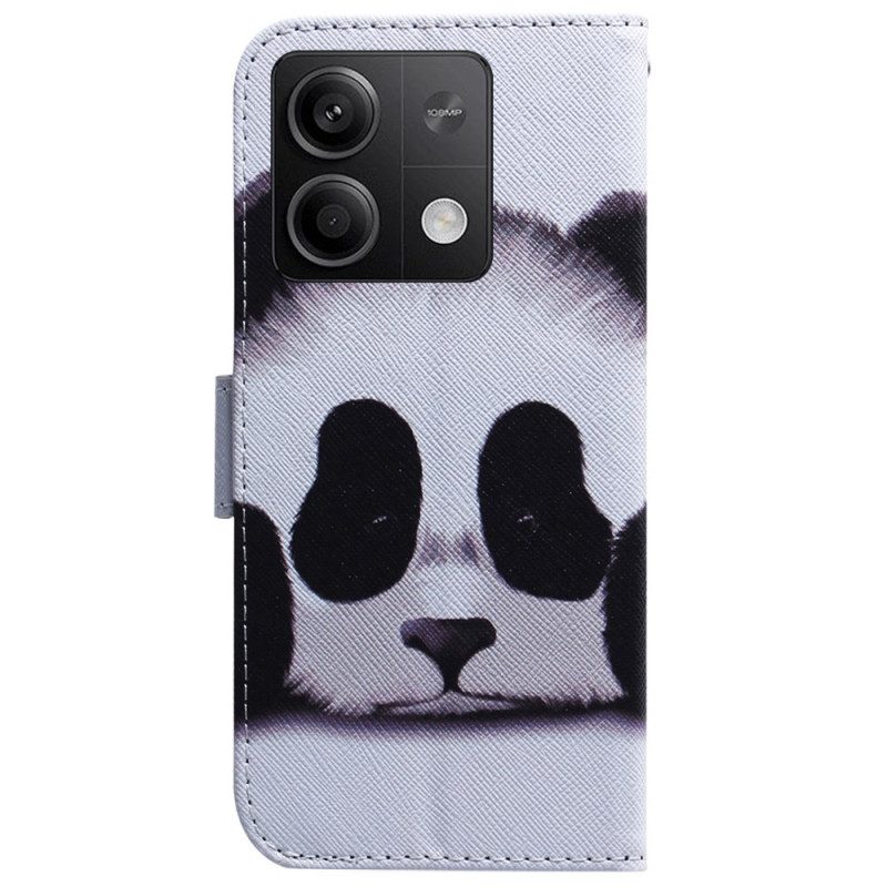 Leren Hoesje Xiaomi Redmi Note 13 5g Panda Bescherming Hoesje