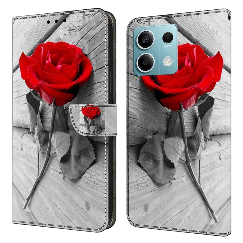 Leren Hoesje Xiaomi Redmi Note 13 5g Roze Bescherming Hoesje