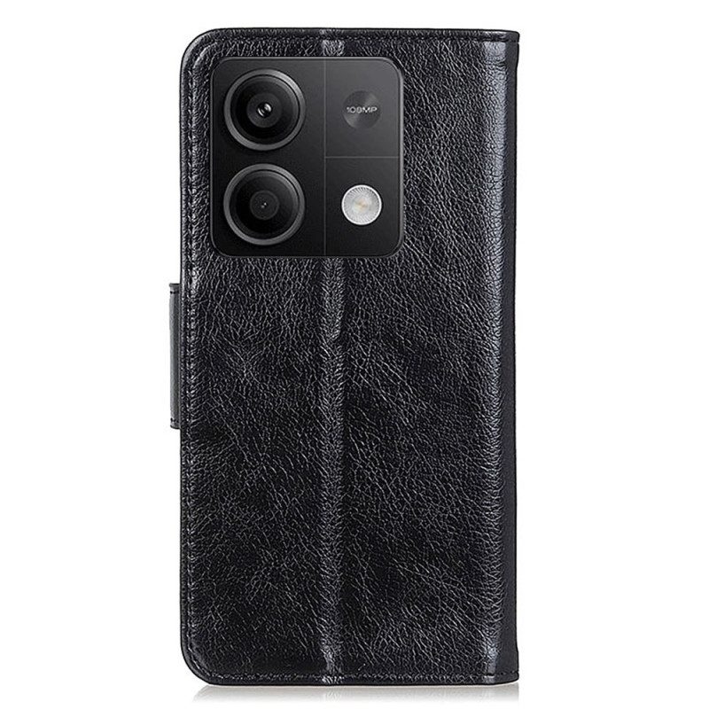 Leren Hoesje Xiaomi Redmi Note 13 5g Splitleer Met Nappatextuur Bescherming Hoesje