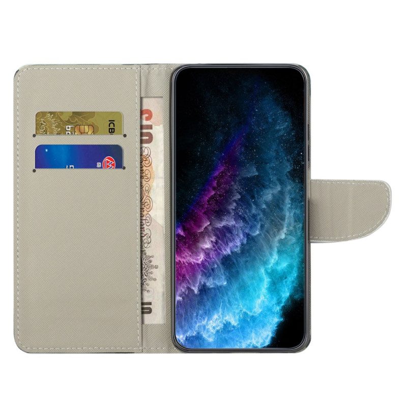 Leren Hoesje Xiaomi Redmi Note 13 5g Uilen Bescherming Hoesje