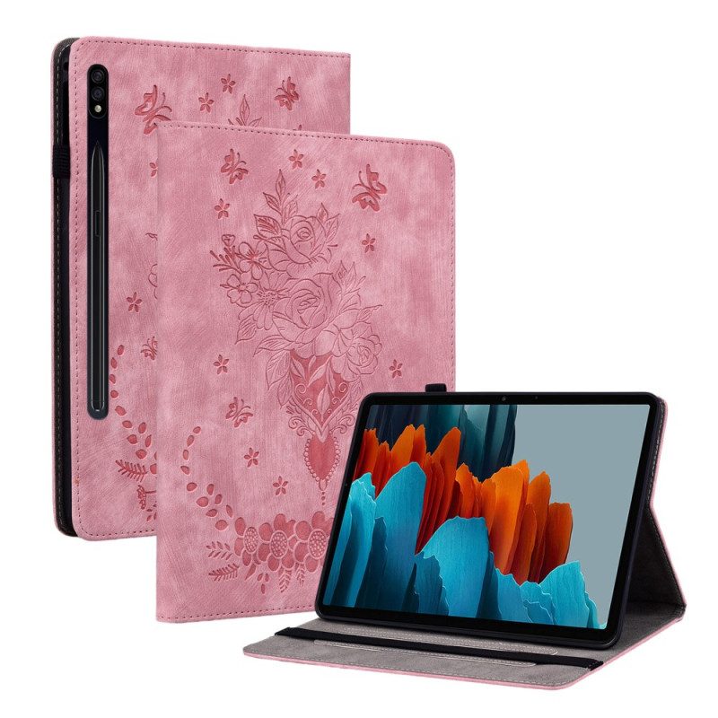 Cover Samsung Galaxy Tab S9 Plus Vlinders En Rozen