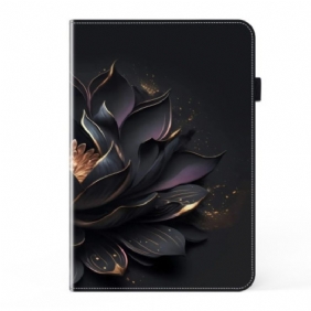 Cover Voor Samsung Galaxy Tab S9 Plus Paarse Lotus