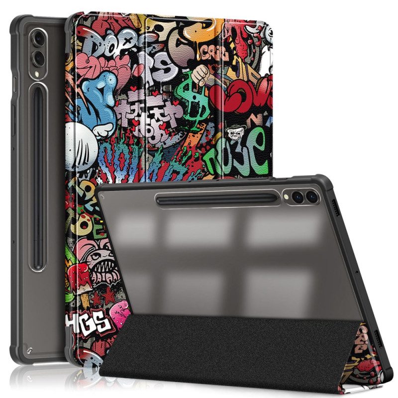 Samsung Galaxy Tab S9 Plus Transparante Graffiti Achterkant