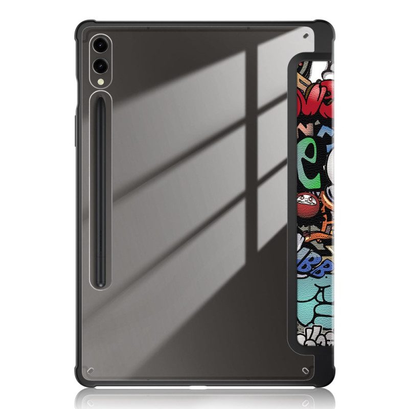 Samsung Galaxy Tab S9 Plus Transparante Graffiti Achterkant