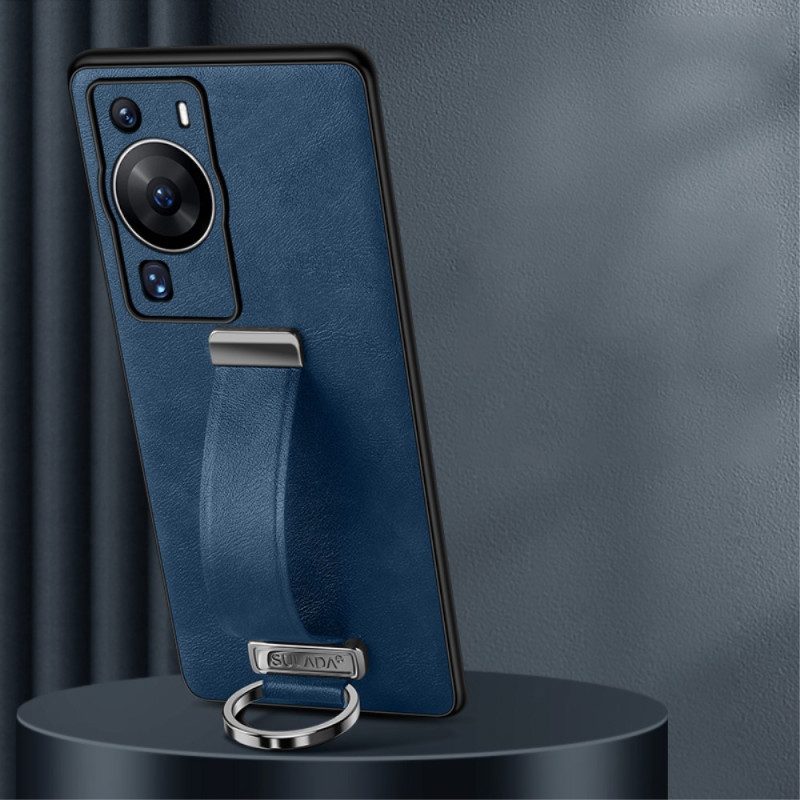 Hoesje voor Huawei P60 Pro Met Riem- En Ringsteunen