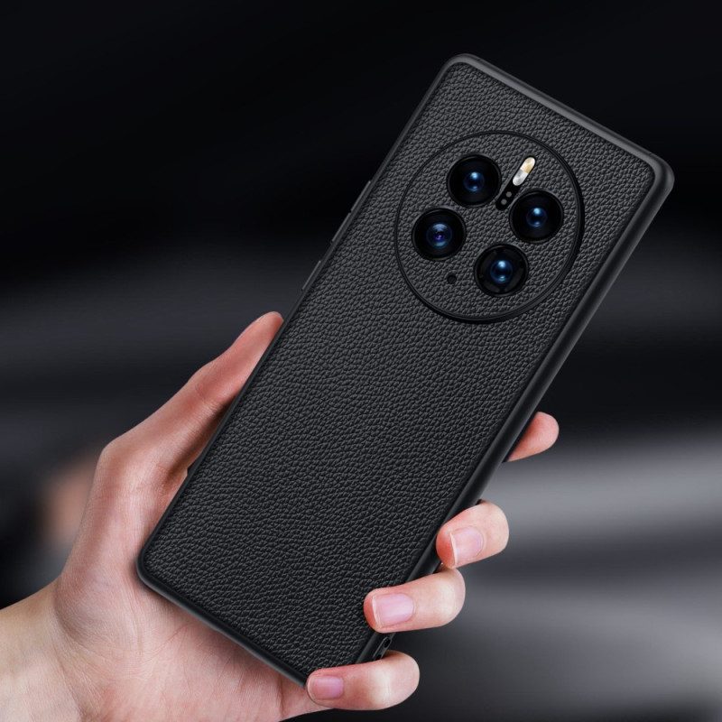 Hoesje voor Huawei Mate 50 Pro Echt Litchi-leer