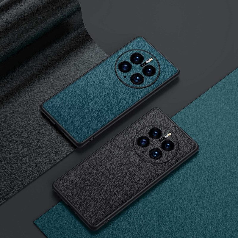 Hoesje voor Huawei Mate 50 Pro Echt Litchi-leer