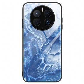 Hoesje voor Huawei Mate 50 Pro Stijlvol Marmer Gehard Glas