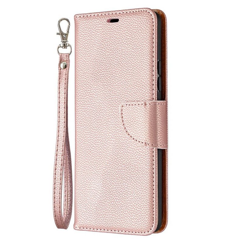 Folio-hoesje voor Samsung Galaxy A42 5G Flip Case Lychee Rabat Schuin