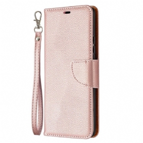 Folio-hoesje voor Samsung Galaxy A42 5G Flip Case Lychee Rabat Schuin