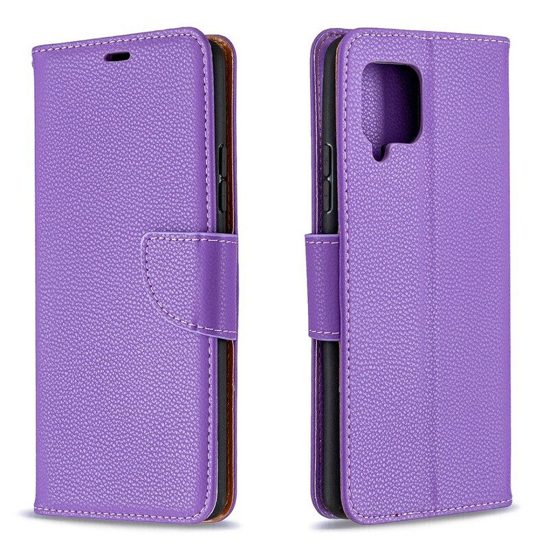 Folio-hoesje voor Samsung Galaxy A42 5G Flip Case Lychee Rabat Schuin