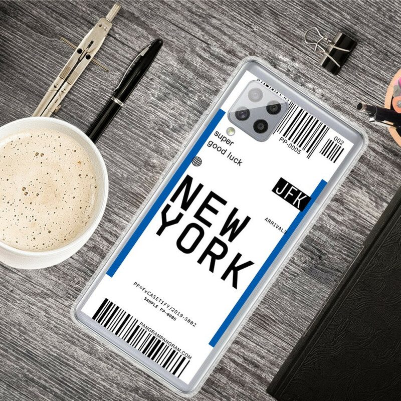 Hoesje voor Samsung Galaxy A42 5G Instapkaart Naar New York