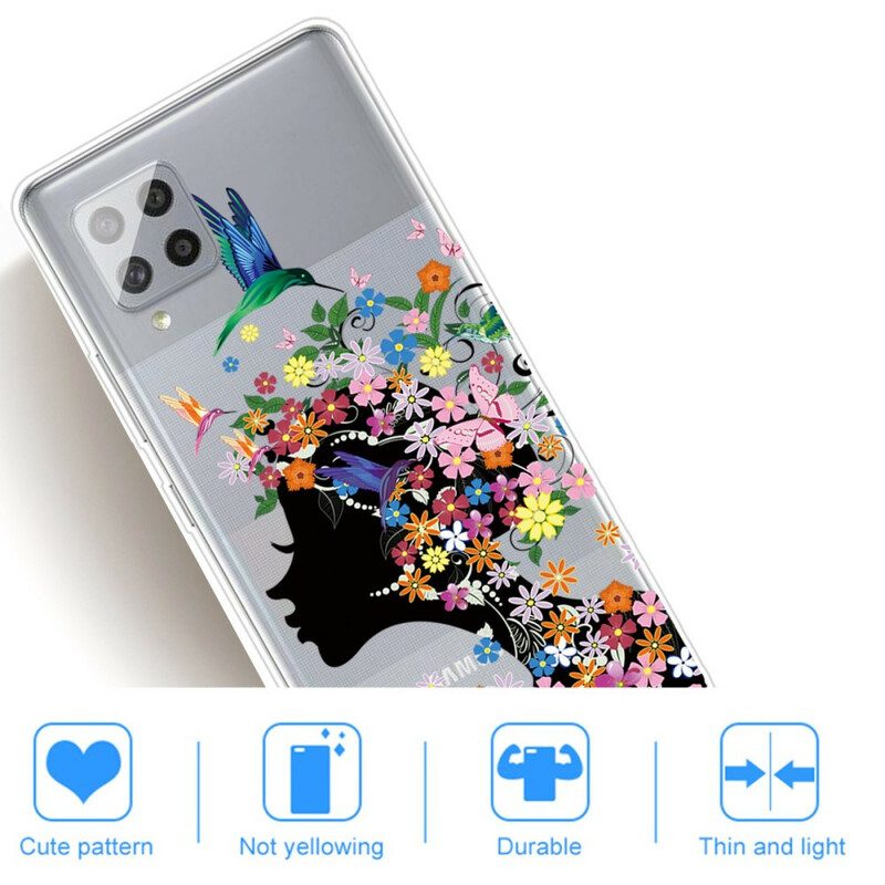 Hoesje voor Samsung Galaxy A42 5G Mooi Bloemhoofd