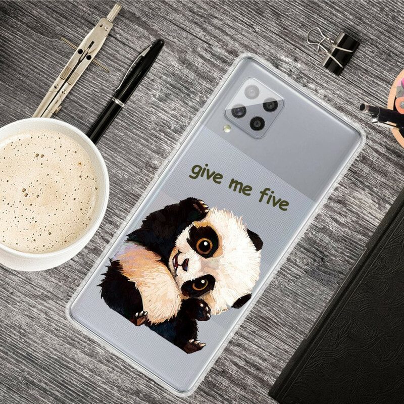 Hoesje voor Samsung Galaxy A42 5G Naadloze Panda Geef Me Vijf