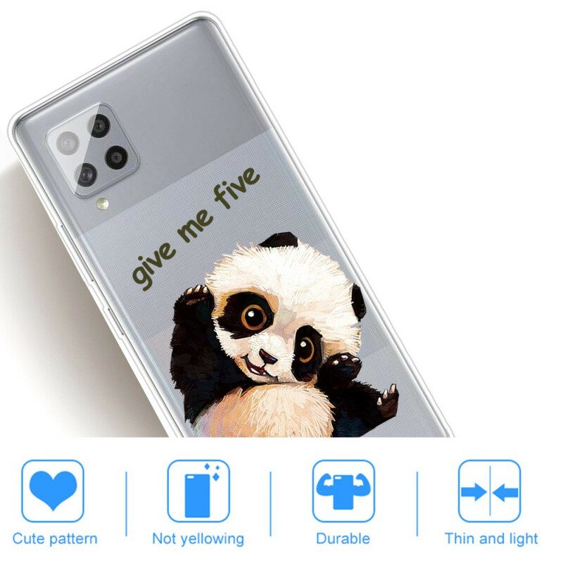 Hoesje voor Samsung Galaxy A42 5G Naadloze Panda Geef Me Vijf