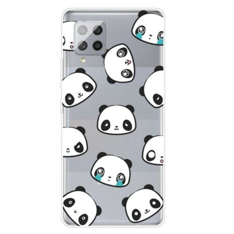 Hoesje voor Samsung Galaxy A42 5G Naadloze Sentimentele Panda's