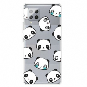 Hoesje voor Samsung Galaxy A42 5G Naadloze Sentimentele Panda's