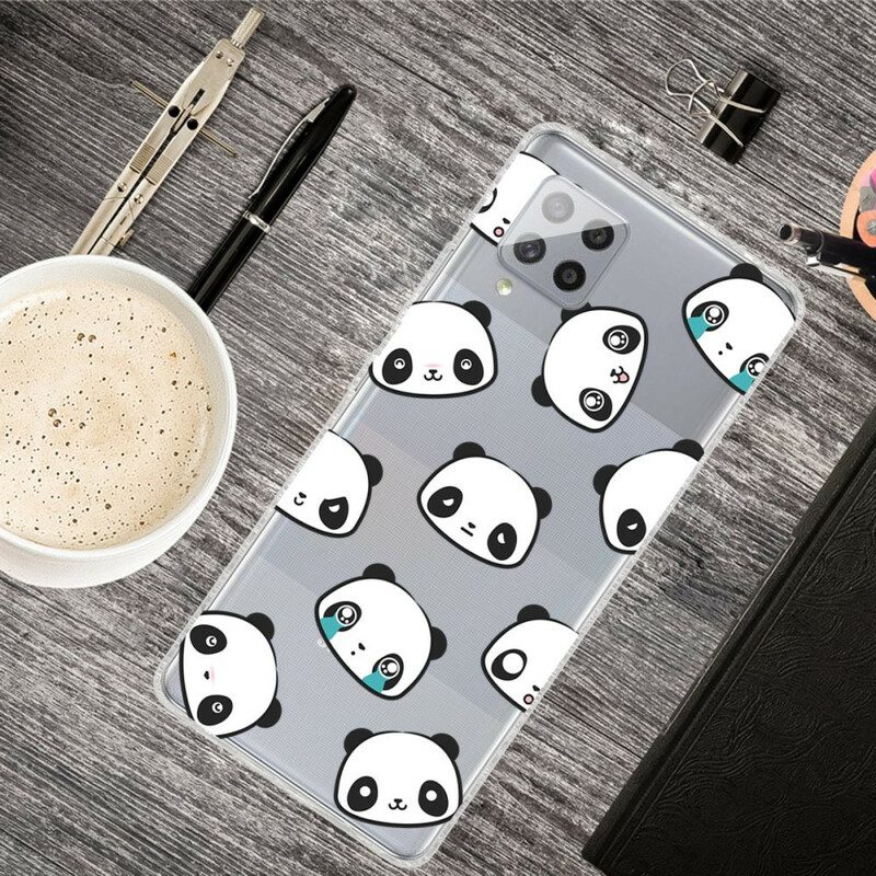 Hoesje voor Samsung Galaxy A42 5G Naadloze Sentimentele Panda's