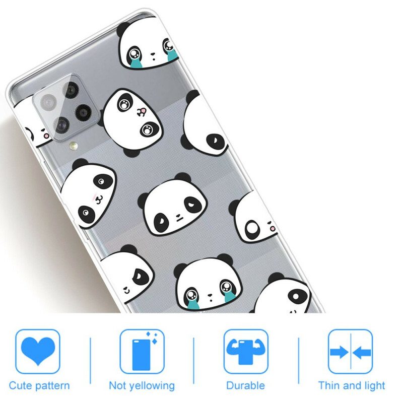 Hoesje voor Samsung Galaxy A42 5G Naadloze Sentimentele Panda's