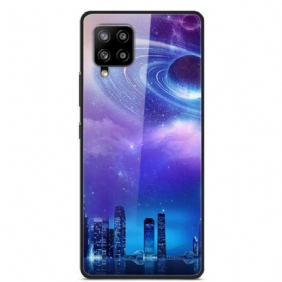 Hoesje voor Samsung Galaxy A42 5G Stad Van Glas En Siliconen