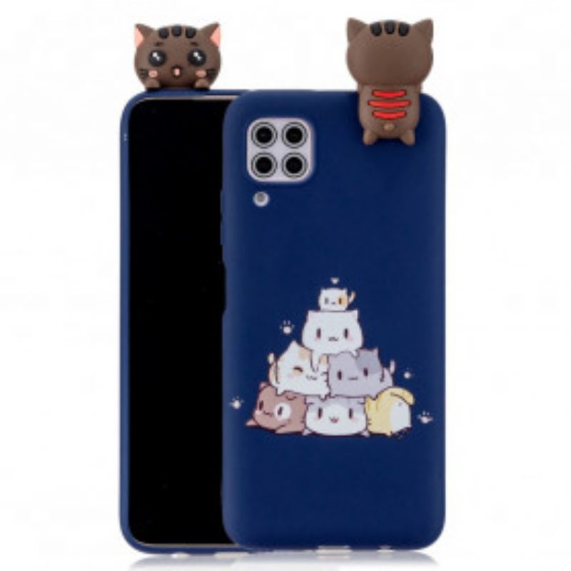 Hoesje voor Samsung Galaxy A42 5G Stapel 3d-katten