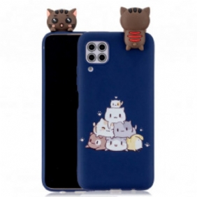 Hoesje voor Samsung Galaxy A42 5G Stapel 3d-katten