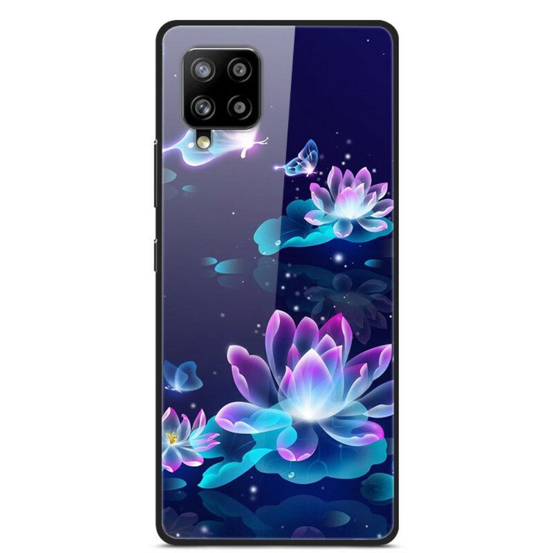 Hoesje voor Samsung Galaxy A42 5G Waterlelies Van Gehard Glas